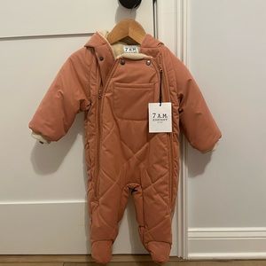7 AM Enfant snow suit in blush pink